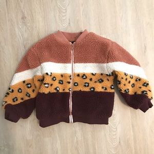 Art Class Sherpa Bomber Jacket